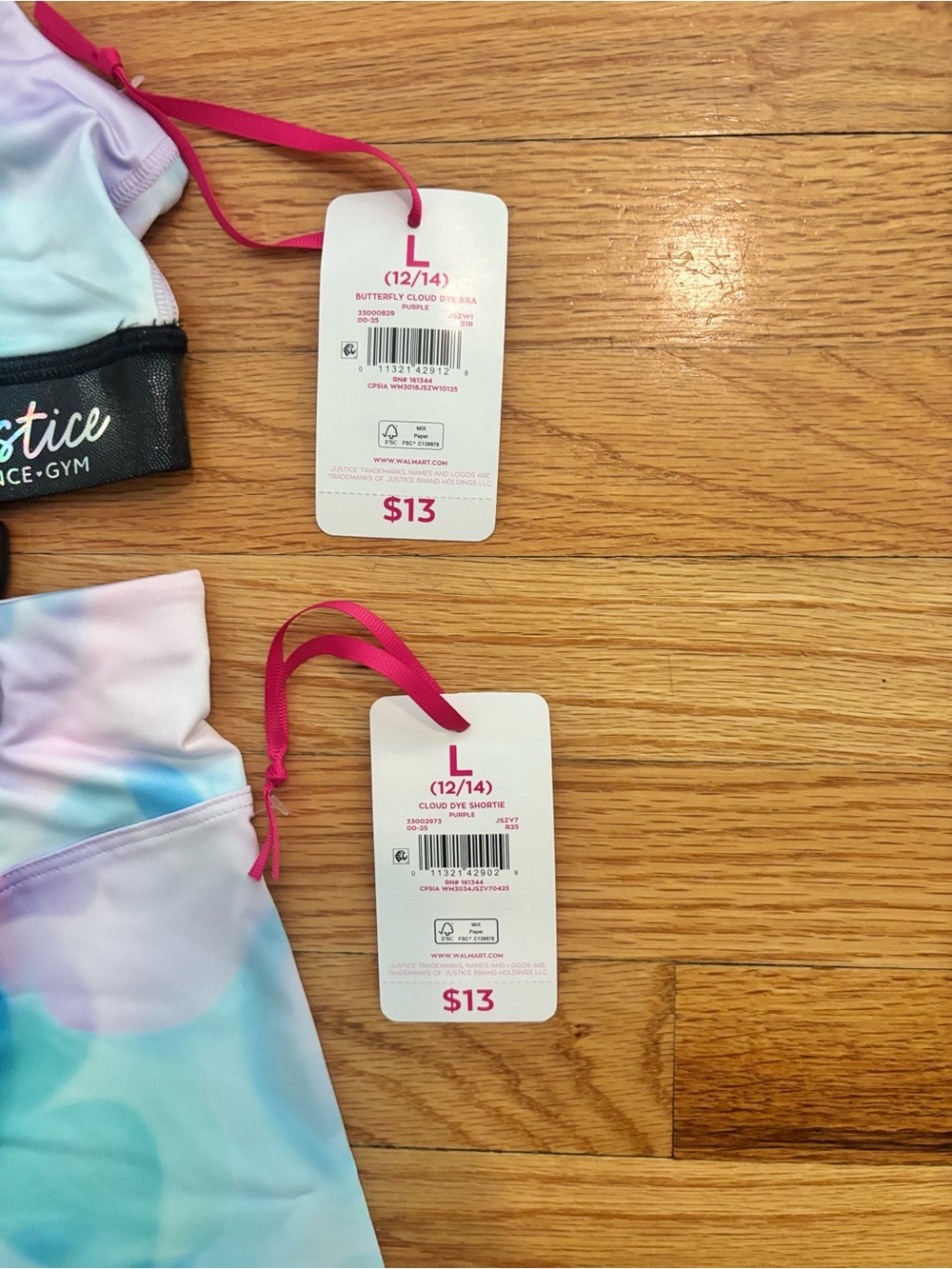 Justice Girls Pastel Tie-Dye Active Set - Picture 2 of 3